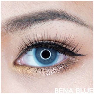 Bena Blue (1)(2) โทนฝรั่ง สายฝอ สีฟ้า ฟ้า Kitty Kawaii คอนแทคเลนส์ Contact Lens ค่าสายตา สายตาปกติ ค่าสายตา แฟชั่น