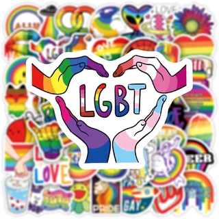 ภาพขนาดย่อของภาพหน้าปกสินค้าสติกเกอร์ สติกเกอร์สายรุ้ง สติกเกอร์ลอกง่าย เรนโบว์ สายรุ้ง ลอกง่าย 50 ชิ้น Rainbow LGBT PRIDE Sticker easy to remove จากร้าน rainbowrepublic บน Shopee ภาพที่ 5