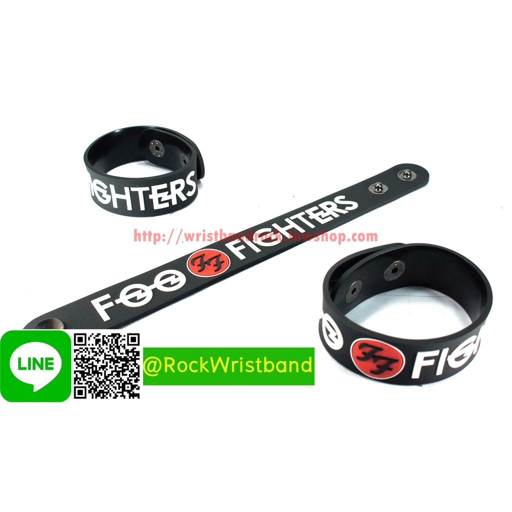 Foo Fighters ขายริสแบนด์ ฟูไฟเตอส์ FFT228NA Wristband กำไลข้อมือวงร็อค ...