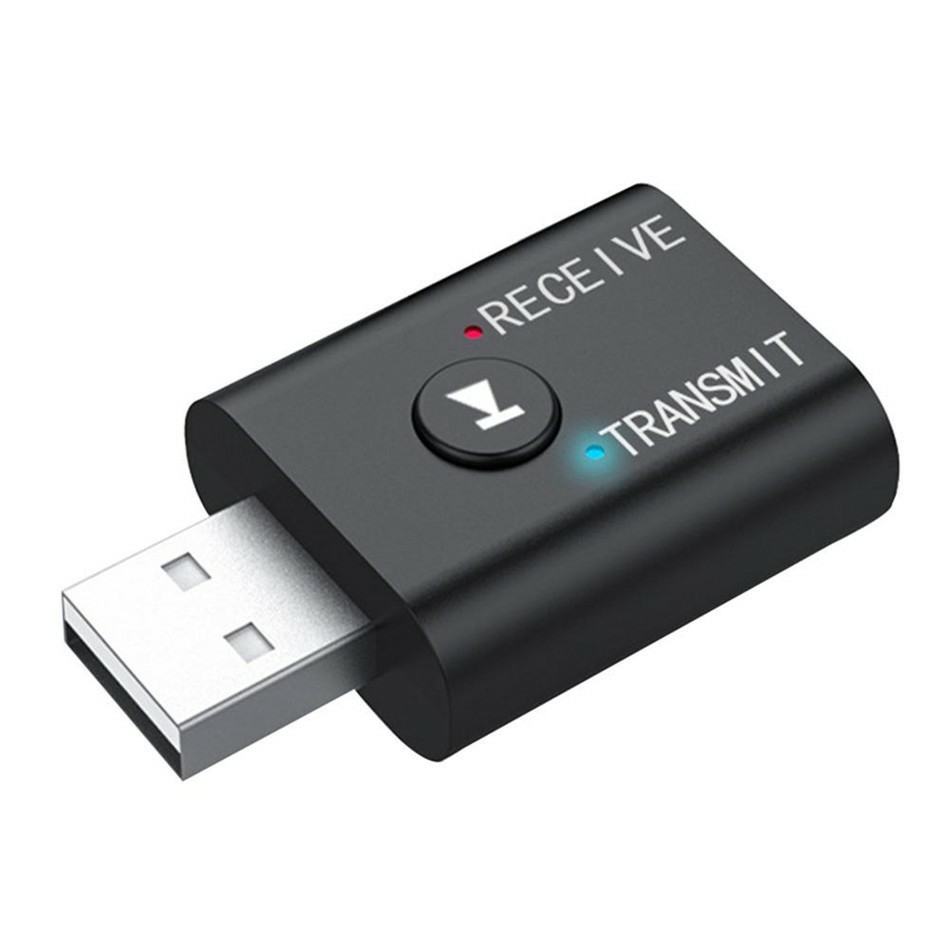 รูปภาพสินค้าแรกของ2 in 1 USB บลูทูธ ตัวรับส่งสัญญาณ USB Bluetooth5.0 Adapter Audio Transmitter Bluetooth Receiver สำหรับ PC / Notebook