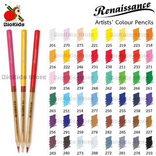 เช็ครีวิวสินค้า[part 1/3 row 1-2] Renaissance artists' colour pencils I ดินสอสีไม้เกรดอาร์ตติส 48 สี