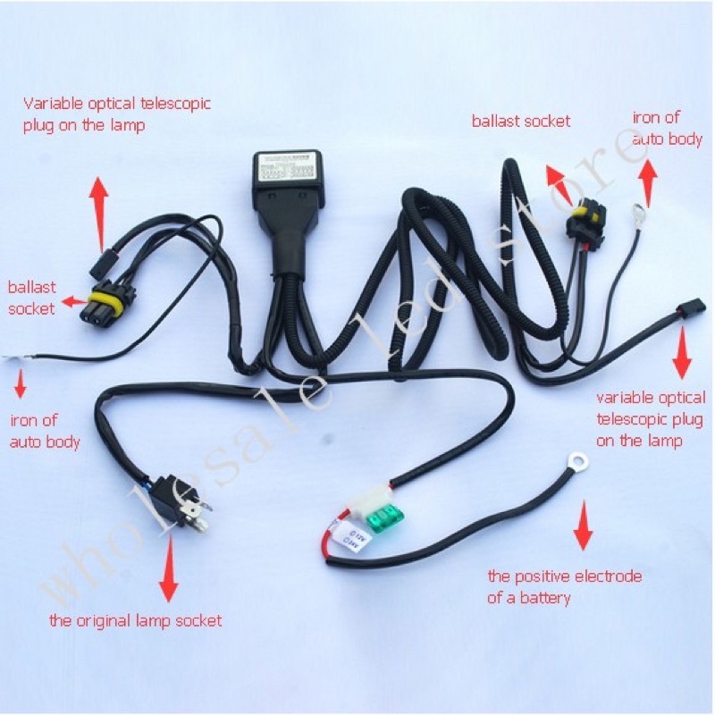 สายรีเลย์-h4-สำหรับหลอด-xenon-ขั้ว-h4slide-หรือใช้กับโปรเจคเตอร์-ที่มีไฟสูงต่ำ