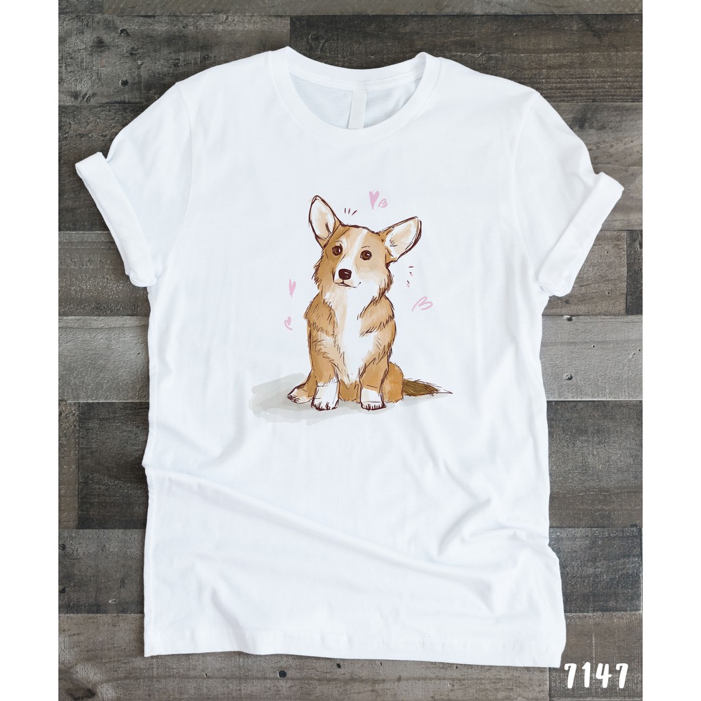 เสื้อยืดโอเวอร์ไซส์welsh-corgi-t-shirt-คอร์กี้-5018-2138-7147s-3xl