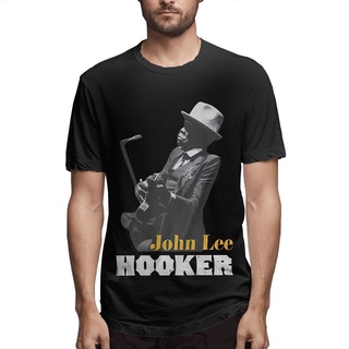 【Boutique 】John Lee Hooker 1987 เสื้อยืด ผ้าฝ้าย พิมพ์ลายมือ น้ําหนักเบา สีดํา สไตล์วินเทจ สําหรับผู้ชาย NB321GRE14844