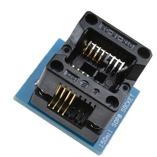 ชุด Socket IC SOIC8 SOP8 150mil แปลงเป็น DIP8 สำหรับเครื่องโปรแกรม BIOS EEPROM (1 ชุด)