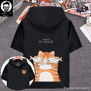 เสื้อยืดบาสเก็ตบอลมีฮู้ดสำหรับฤดูร้อนขนาดบวก ส่วนบาง เสื้อยืดกีฬามีฮู้ด Hip Hop Loose แขนสั้น