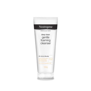 Neutrogena Deep Clean Gentle Foaming Cleanser นูโทรจีนา ดีพ คลีน เจนเทิล โฟมมิ่ง คลีนเซอร์ ผลิตภัณฑ์โฟมล้างหน้า 100 กรัม