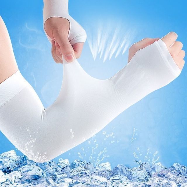 ภาพหน้าปกสินค้าHand socks summer arm protector outdoor running motor sports sleeve protective ice silk arm gloves 003