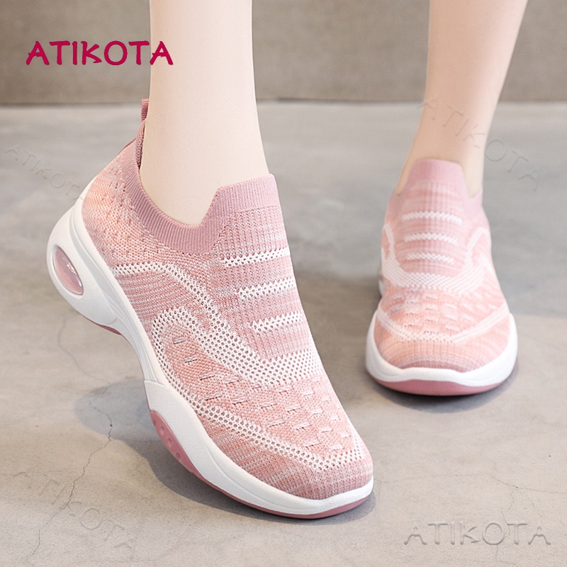 atikota-รองเท้าผ้าใบ-รองเท้าวิ่ง-พื้นนิ่ม-ระบายอากาศ-ใส่สบาย-สําหรับผู้หญิง