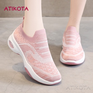 Atikota รองเท้าผ้าใบ รองเท้าวิ่ง พื้นนิ่ม ระบายอากาศ ใส่สบาย สําหรับผู้หญิง