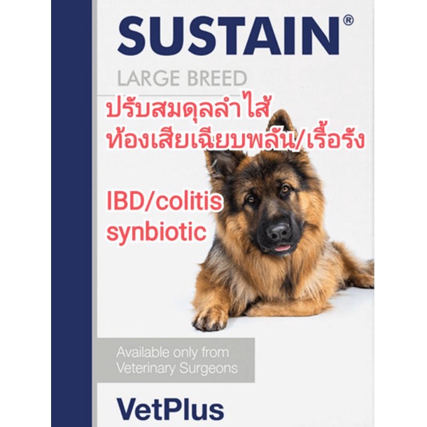 แบ่งขาย-sustain-vetplus-synbiotic-อาหารเสริมจุลินทรีย์สำหรับสุนัข-สุนัขท้องเสีย-หมาท้องเสีย-สุนัขลำไส้อักเสบ-หนัก-gt-20kg