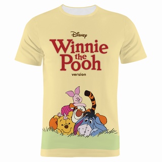 ใหม่ เสื้อยืดลําลอง แขนสั้น พิมพ์ลาย Winnie The Pooh แนวสตรีท แฟชั่นฤดูร้อน สําหรับผู้ชาย ผู้หญิง
