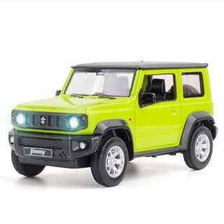 1:26 Suzuki Jimny โมเดลรถยนต์ โลหะผสม มีเสียง และไฟ ของเล่นสําหรับเด็ก