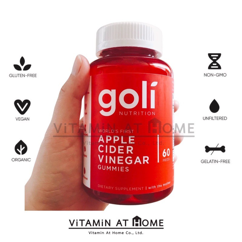 ภาพหน้าปกสินค้าล็อตใหม่ตลอด  Goli Apple Cider Vinegar Gummies โกลิ แอปเปิ้ล ไซเดอร์ ไวเนก้าร์ กัมมี่ จากร้าน vitaminathome บน Shopee