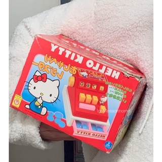 Hello Kitty vintage toys, 1985 Sanrio แคชเชียร์ของเล่น With paper box ของเล่นวินเทจคิตตี้