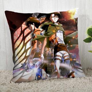 2020 attack on titan ปลอกหมอนโมเดิร์นตกแต่งบ้านห้องนั่งเล่น 40x40 . 1 ซม. (หนึ่งด้าน)