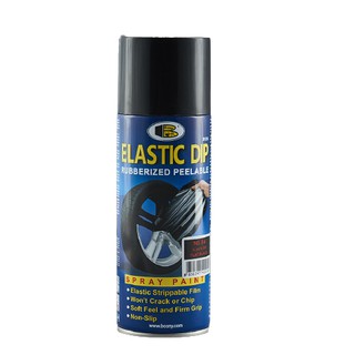 Elastic B126  สเปรย์พ่นสีลอกได้ สีดำเงา,ดำด้าน ขนาด 400cc. bosny