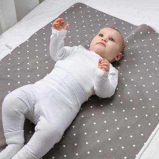 IKEA​ เบาะรองนอนสำหรับทารก, ลายจุด, เทา, 90x70 ซม.