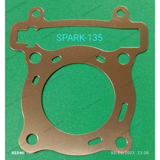 ประเก็นฝาสูบทองแดงสปริง หนา 0.3 มิล SPARK-135.R-15.MSLAZ  [มีขนาดให้เลือก]