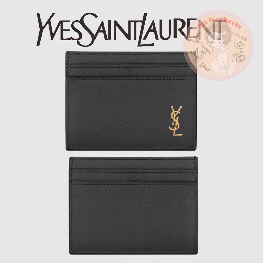 ราคาต่ำสุดของ-shopee-ของแท้-100-ysl-yves-saint-laurent-ใหม่เอี่ยม-tiny-monogram-กระเป๋าใส่บัตรหนังลายจระเข้