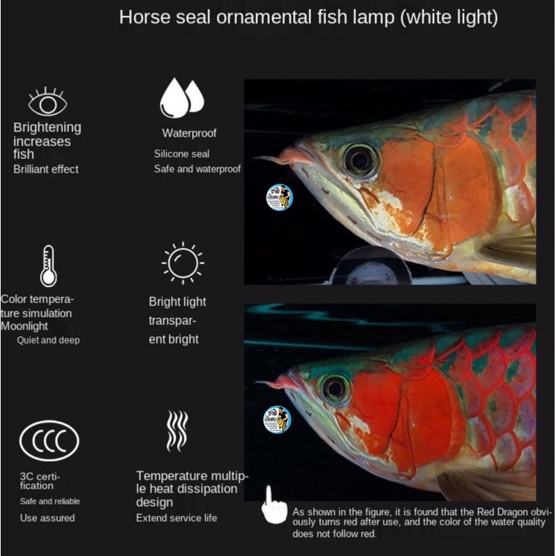 mayin-arowana-หลอดไฟสำหรับปลามังกร-ใช้ได้ทั้งมังกรทองและมังกรแดงขับสีปลาชัดขึ้น-my-112-my-142-my-172