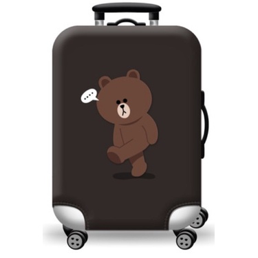 ภาพหน้าปกสินค้าพร้อมส่งจากไทย สำหรับ 18-32 นิ้ว ผ้าคลุมกระเป๋าเดินทาง ลายหมีบราวน์ เตะฝุ่น