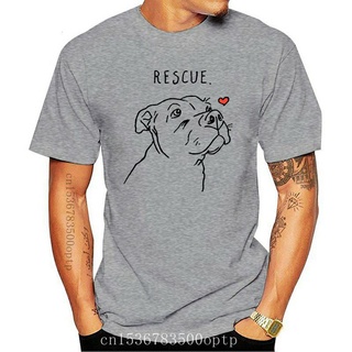 เสื้อยืดโอเวอร์ไซส์ผู้ชาย T เสื้อกู้ภัยสุนัข Pitbull Rescue Mom ยอมรับ Don T T เสื้อ  ฤดูร้อนใหม่ Mens tshirtS-3XL