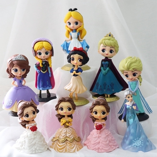 Elsa Anna Snow White Belle ตุ๊กตาเจ้าหญิง สําหรับตกแต่งเค้ก