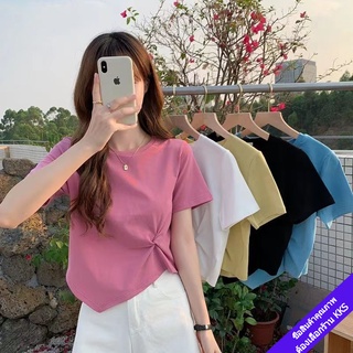 เสื้อยืดสีขาวเสื้อยืดผู้หญิงแฟชั่น oversize เสื้อคอกลมผู้หญิง เสื้อผ้าแฟชั่นวัยรุ่น คอกลม เสื้อผ้าผู้หญิงน่ารัก เสื้อยืด