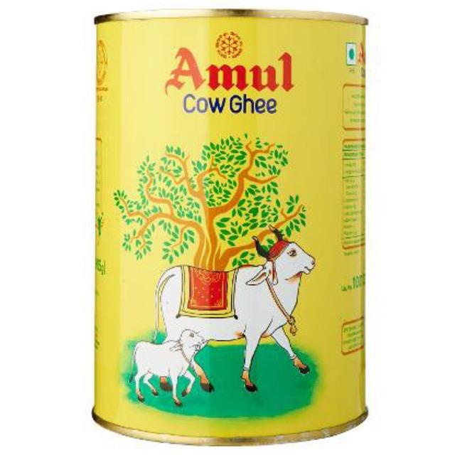 Butter Margarine AMUL COW GHEE กี (เนย) 1 Liter Tin (กี (เนย) EXP 07