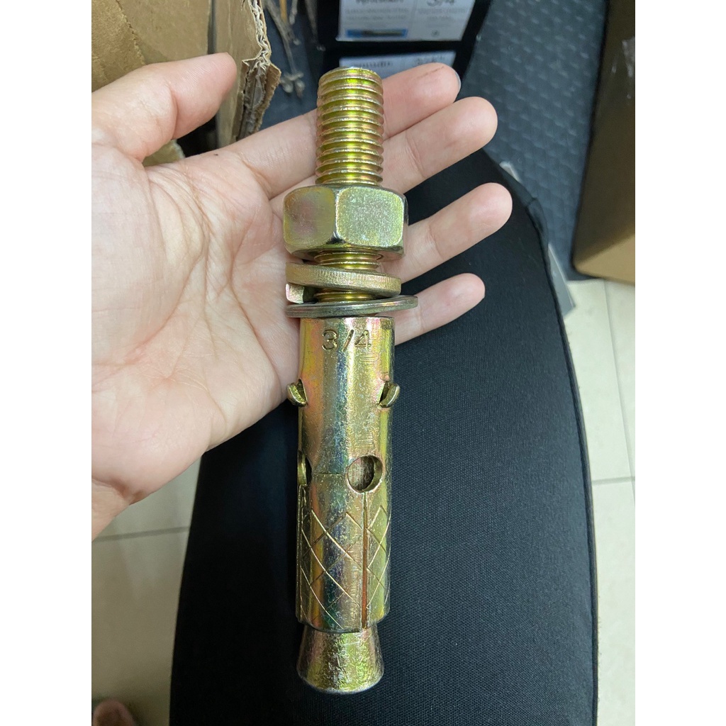 adhawk-พุกเหล็กst-ชุบซิงค์เหลืองขนาด-3-4-x160-mm-จำนวน-16-ตัว-ยกกล่อง
