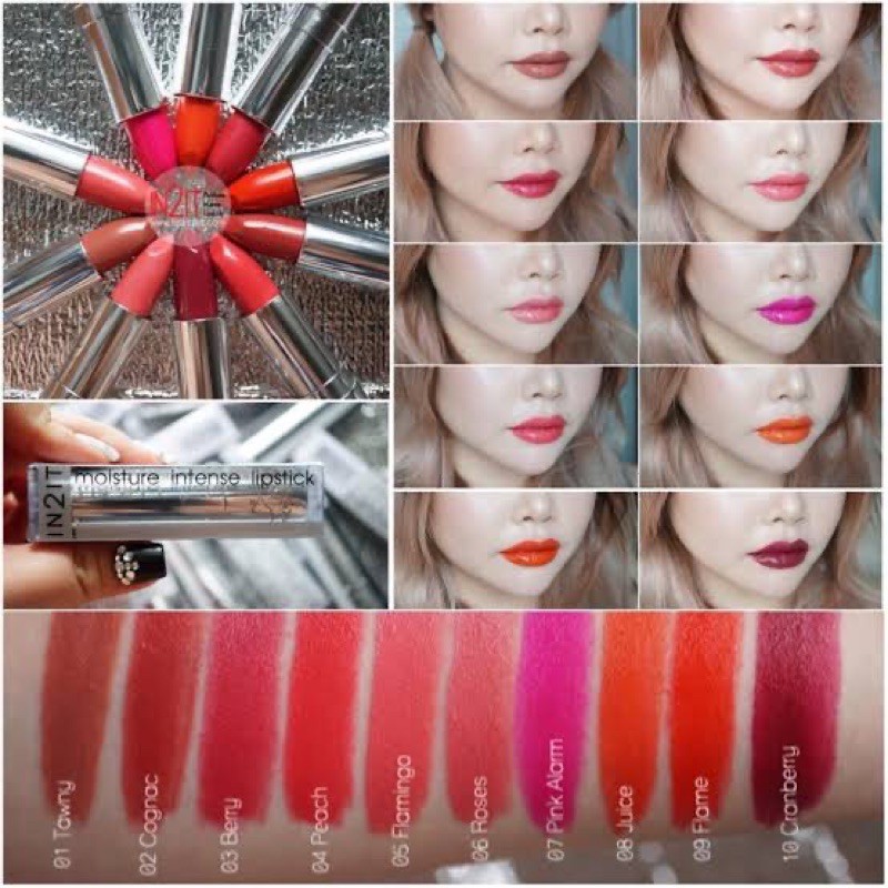 ลิปสติก-12-สีใหม่-ของin2it-สีสวยแน่นติดทนนานแถมมีมอยส์เจอไรเซอร์เพิ่มความชุ่มชื่น-ปากไม่แห้ง-ไม่ดำ