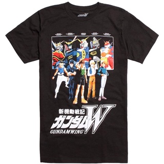 2021 ข้อเสนอพิเศษ หุ่นยนต์ ผู้ชาย Mobile Suit Gundam Wing Group T-Shirt คอกลม แฟชั่น  ผ้าฝ้ายแท้ เสื้อยืด cotton100%เสื้