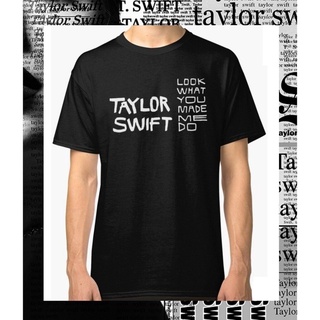 คอลูกเรือเสื้อยืดคอกลมเสื้อชื่อเสียง Taylor Swift LWYMMDผ้าฝ้ายแท้