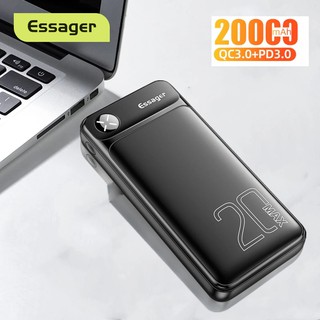 Essager แบตเตอรี่สํารอง 20000mAh PD 20W สําหรับ iP Poverbank