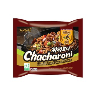 Samyang Chacharoni Blackbean Sauce Ramen ซัมยัง จาจาโรนี ราเมงกึ่งสำเร็จรูปแบบแห้งซอสถั่วดำผสมน้ำมันมะกอก 140 กรัม