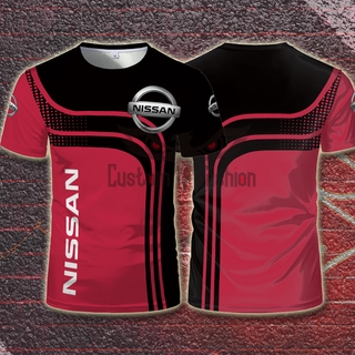 【CustomFashion】เสื้อยืดแขนสั้นลําลอง พิมพ์ลายโลโก้รถยนต์ Nissan 3D โอเวอร์ไซซ์ สไตล์ฮาราจูกุ คุณภาพสูง แฟชั่นฤดูร้อน 2021