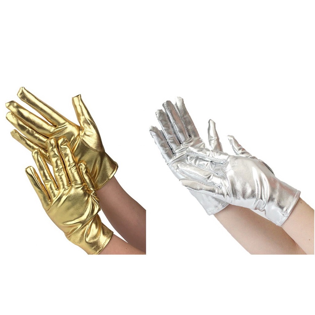 ภาพหน้าปกสินค้าถุงมือออกงาน สีทอง สีเงิน แบบสั้นข้อมือ รุ่นพิเศษ ผ้าซาติน ถุงมือ ออกงาน คอสเพลย์ การแสดง ปาร์ตี้ Short gloves satin