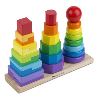 บล๊อกหยอด 3 เสา Melissa & Doug Geometric Stacker