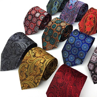 สินค้า Paisley เนคไทโพลีเอสเตอร์ ลายดอกไม้ ขนาดใหญ่ 8 ซม. สําหรับผู้ชาย