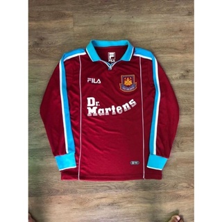 West HAM HOME RETRO Ball JERSEY 1999 เสื้อแขนยาว