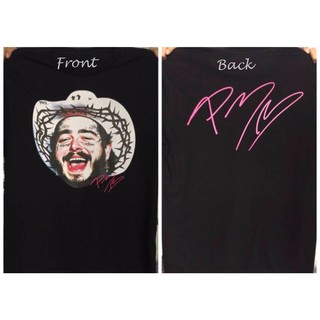 คอลูกเรือเสื้อยืดคอกลมPost Malone เสื้อยืด สกรีนหน้าหลัง T-shirtผ้าฝ้ายแท้