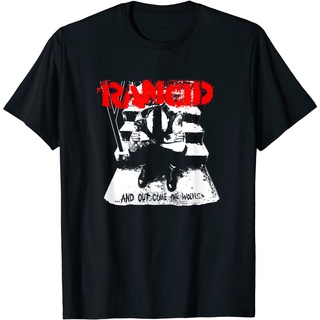 ROUND คอลูกเรือเสื้อยืด พิมพ์ลายหมาป่า Rancid Official Merchandise And Out-4XL