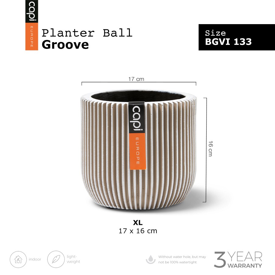 bgvi-133-planter-ball-groove-size-d-17-x-h-16-cm-กระถางต้นไม้-modern-แบรนด์-capi-europe