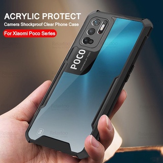 Xiaomi Poco M3 M4 Pro 5G X3 X4 NFCAcrylic Back Clear Case  F3 Poxo PocoPhone Camera Protection Bumper Covers Coque