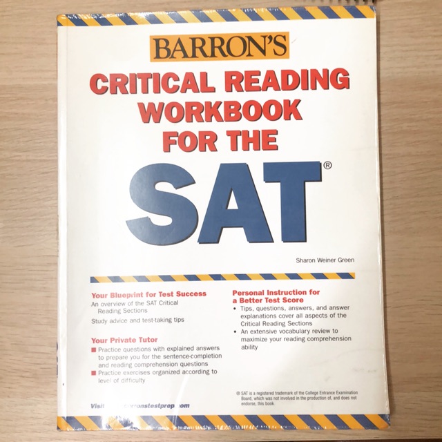 barron’s critical reading workbook for the SAT | Shopee Thailand