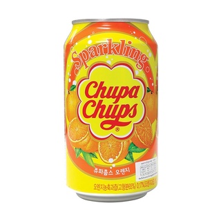 CHUPA CHUPS SPARKLING DRINKS จูปาจุ๊ปส์ น้ำผลไม้ผสมโซดา รสส้ม🍊 345ml