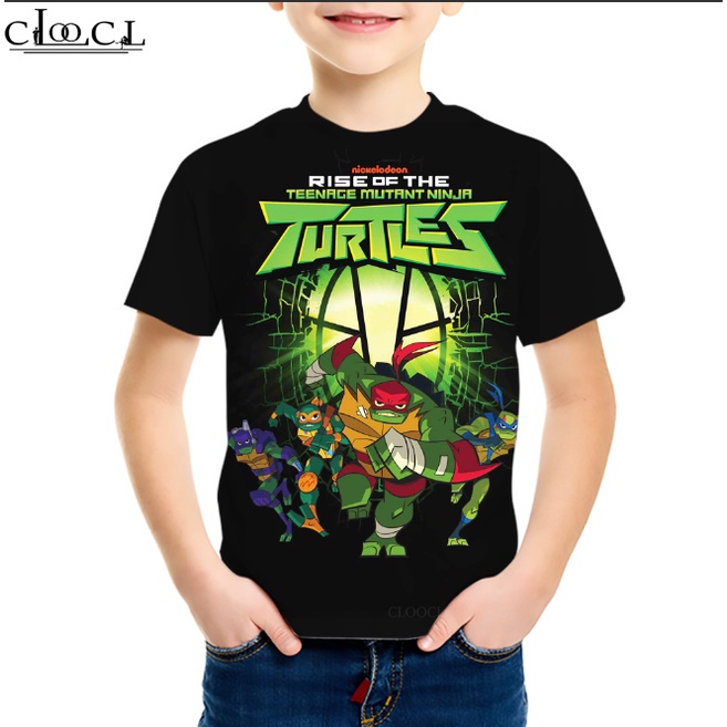 cloocl-เสื้อยืดแขนสั้น-พิมพ์ลายการ์ตูนเต่านินจา-สําหรับวัยรุ่น-ทุกเพศ