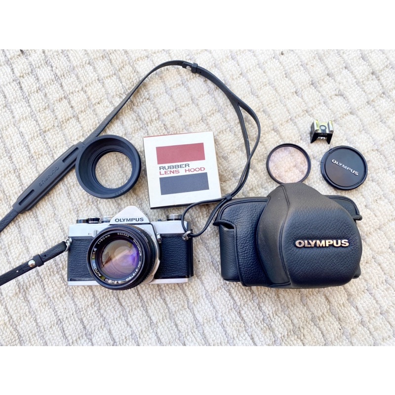 กล้องฟิล์ม-olympus-om1-พร้อมเลนส์-50-f1-4-ครบชุด