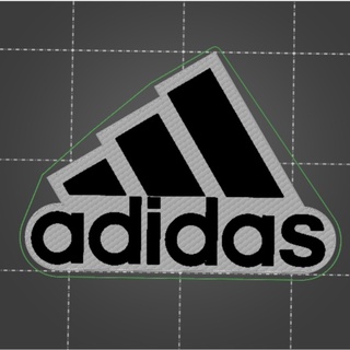 Adidas โลโก้ (ขนาด 125 มม. x 90 มม. x 10 มม.)